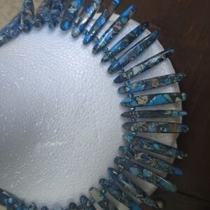 Oceanic Blue Jasper Stone Necklace